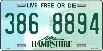 NH license plate 3868894