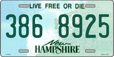 NH license plate 3868925