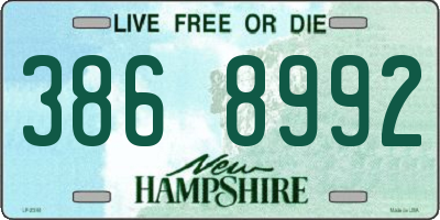 NH license plate 3868992