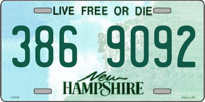 NH license plate 3869092