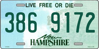 NH license plate 3869172