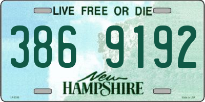 NH license plate 3869192