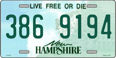 NH license plate 3869194