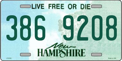 NH license plate 3869208