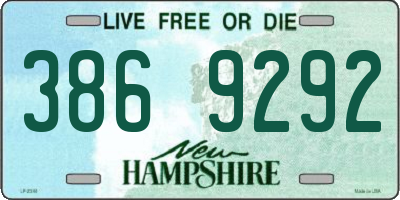 NH license plate 3869292