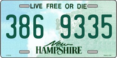 NH license plate 3869335