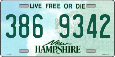 NH license plate 3869342