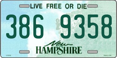 NH license plate 3869358