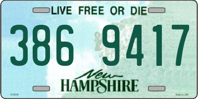 NH license plate 3869417