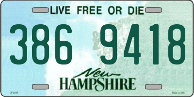 NH license plate 3869418