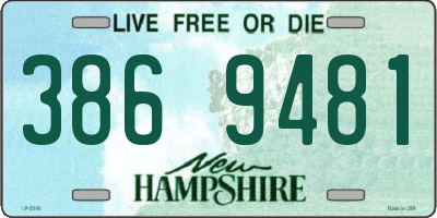NH license plate 3869481