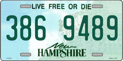 NH license plate 3869489