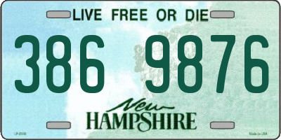 NH license plate 3869876