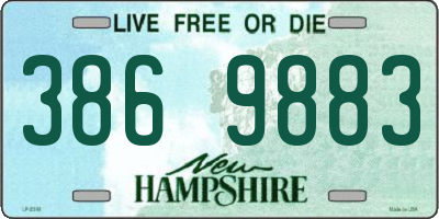 NH license plate 3869883