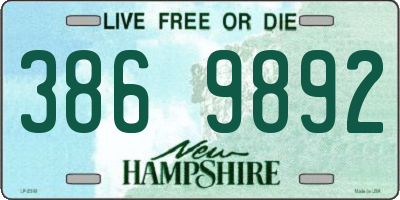 NH license plate 3869892
