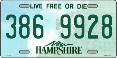 NH license plate 3869928