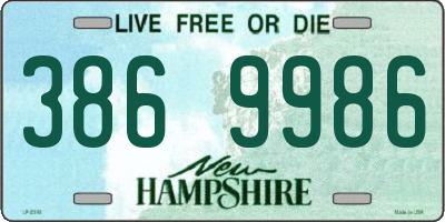 NH license plate 3869986