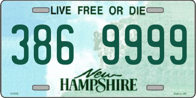 NH license plate 3869999