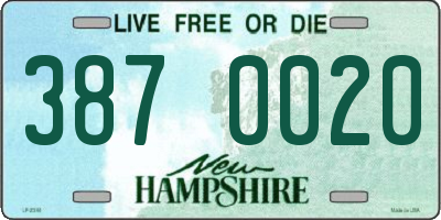 NH license plate 3870020