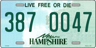 NH license plate 3870047