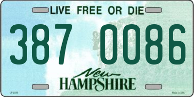 NH license plate 3870086