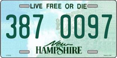 NH license plate 3870097