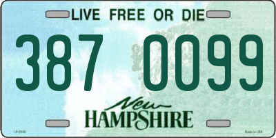 NH license plate 3870099