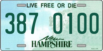 NH license plate 3870100