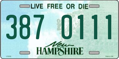 NH license plate 3870111