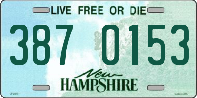 NH license plate 3870153