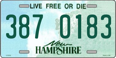 NH license plate 3870183