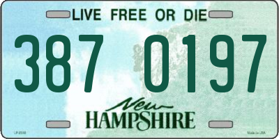 NH license plate 3870197