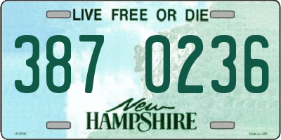 NH license plate 3870236