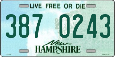 NH license plate 3870243