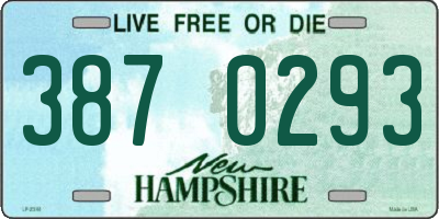 NH license plate 3870293
