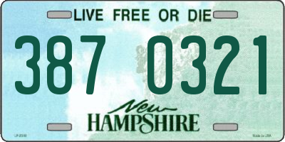 NH license plate 3870321