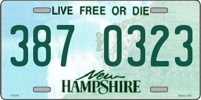 NH license plate 3870323