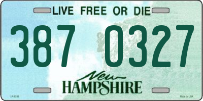 NH license plate 3870327