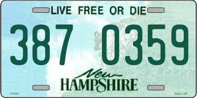 NH license plate 3870359