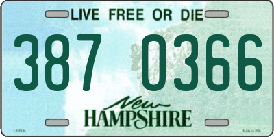 NH license plate 3870366