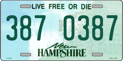 NH license plate 3870387