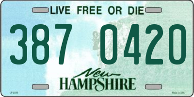 NH license plate 3870420
