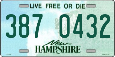 NH license plate 3870432