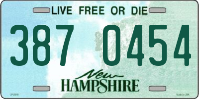 NH license plate 3870454