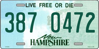 NH license plate 3870472