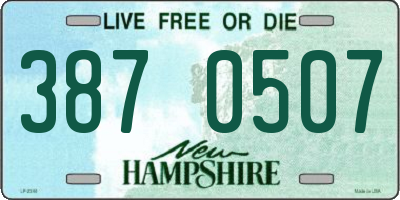 NH license plate 3870507