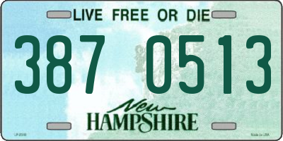NH license plate 3870513