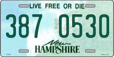 NH license plate 3870530