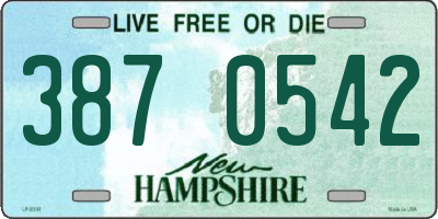 NH license plate 3870542