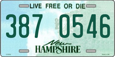 NH license plate 3870546
